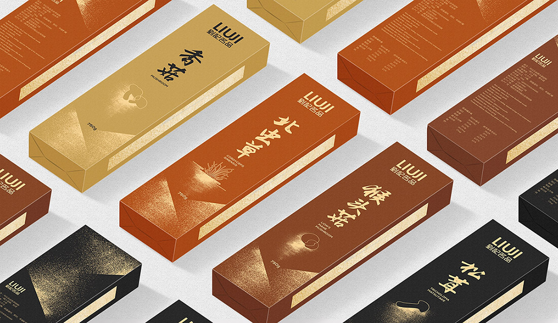 劉記名品-北蟲(chóng)草、松茸、香菇、猴頭菇等面粉包裝系列