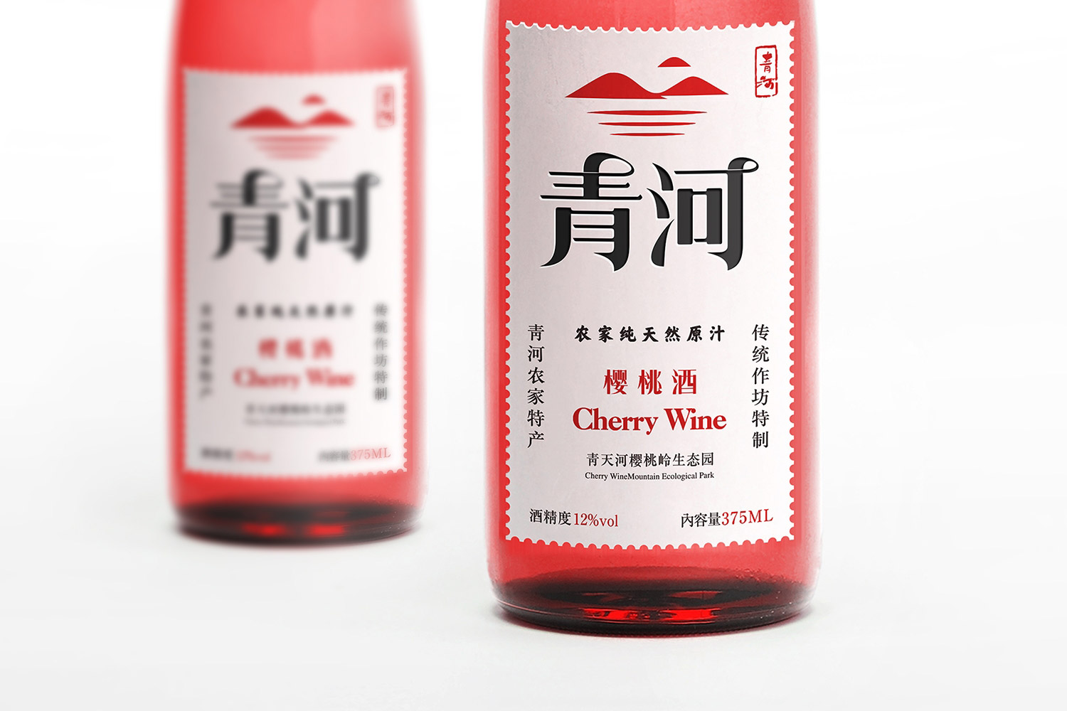 青河櫻桃酒標(biāo)簽細(xì)節(jié)展示