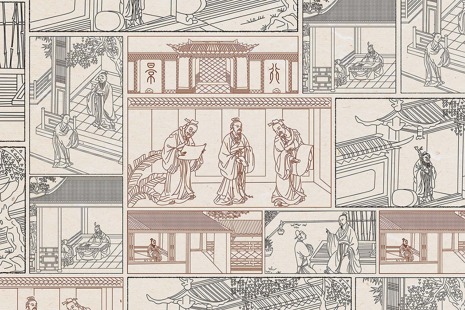 景行美術(shù)教育仿古教學(xué)圖