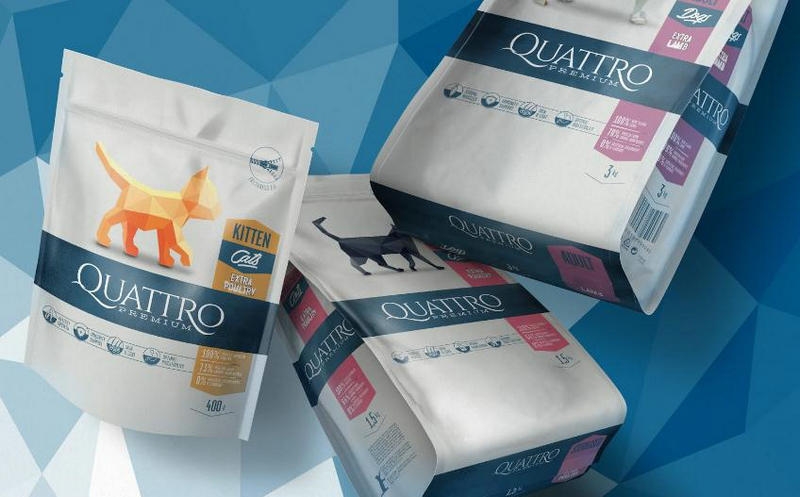 高端寵物食品品牌QUATTRO包裝設計