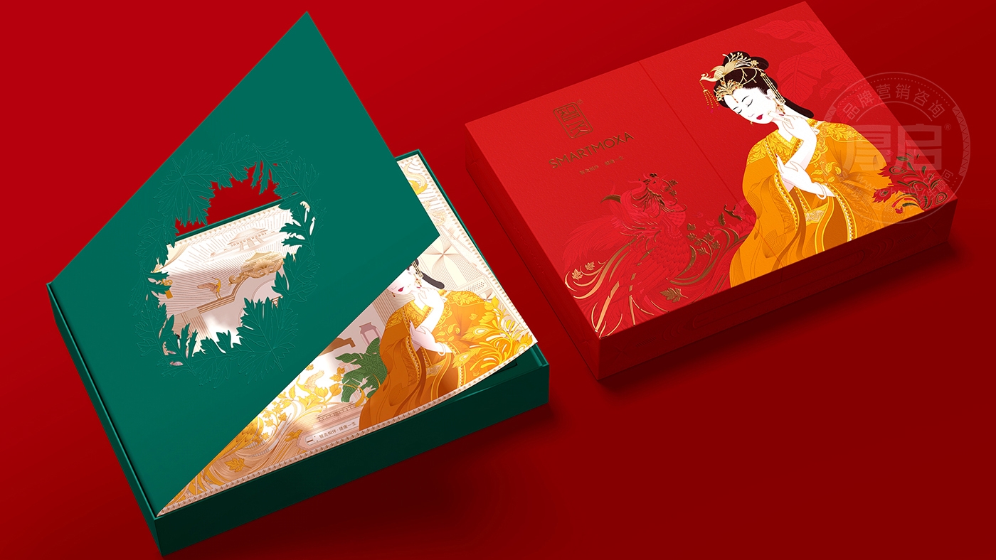 東方古風(fēng)藥妝禮盒套裝包裝設(shè)計-厚啟包裝設(shè)計